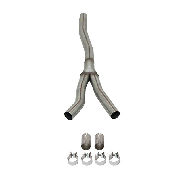 Flowmaster 81108 Scavenger Y Pipe for Ford Mustang 2015-2016 with 2.25-Inch Stainless Steel Inlets and Outlet