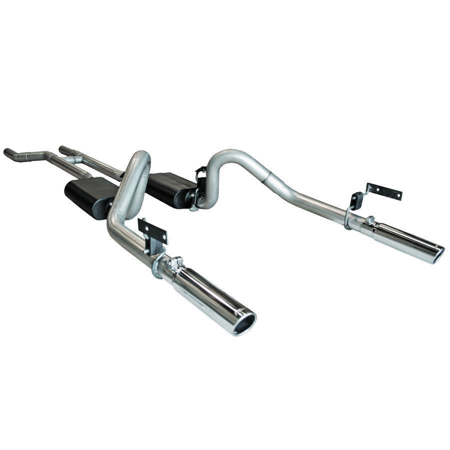 Flowmaster American Thunder Exhaust Kit for 1967-1970 Ford Mustang, Header-Back System with 2.5 Inch Diameter and Dual Rear Exit