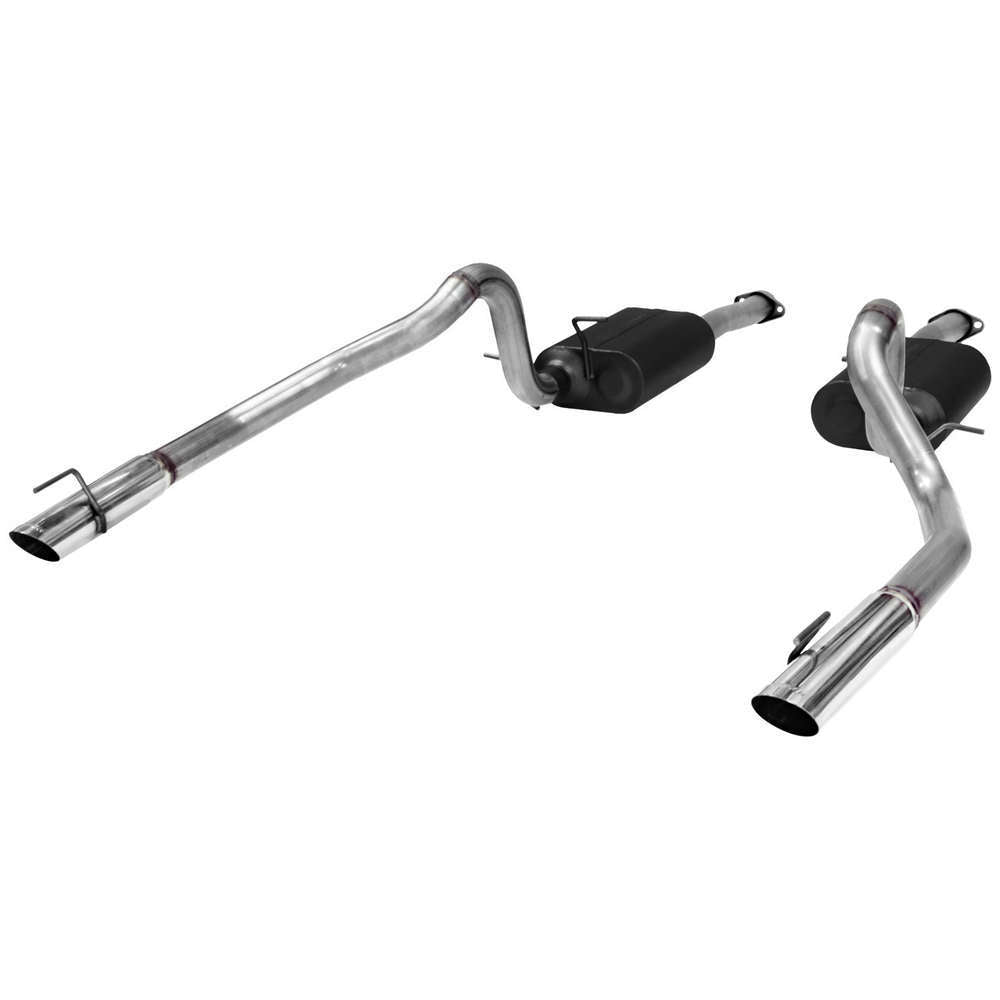 Flowmaster 817312 American Thunder Cat-Back Exhaust Kit for Ford Mustang 1999-2004 with 2.5 Inch Tailpipe and 3 Inch Tips
