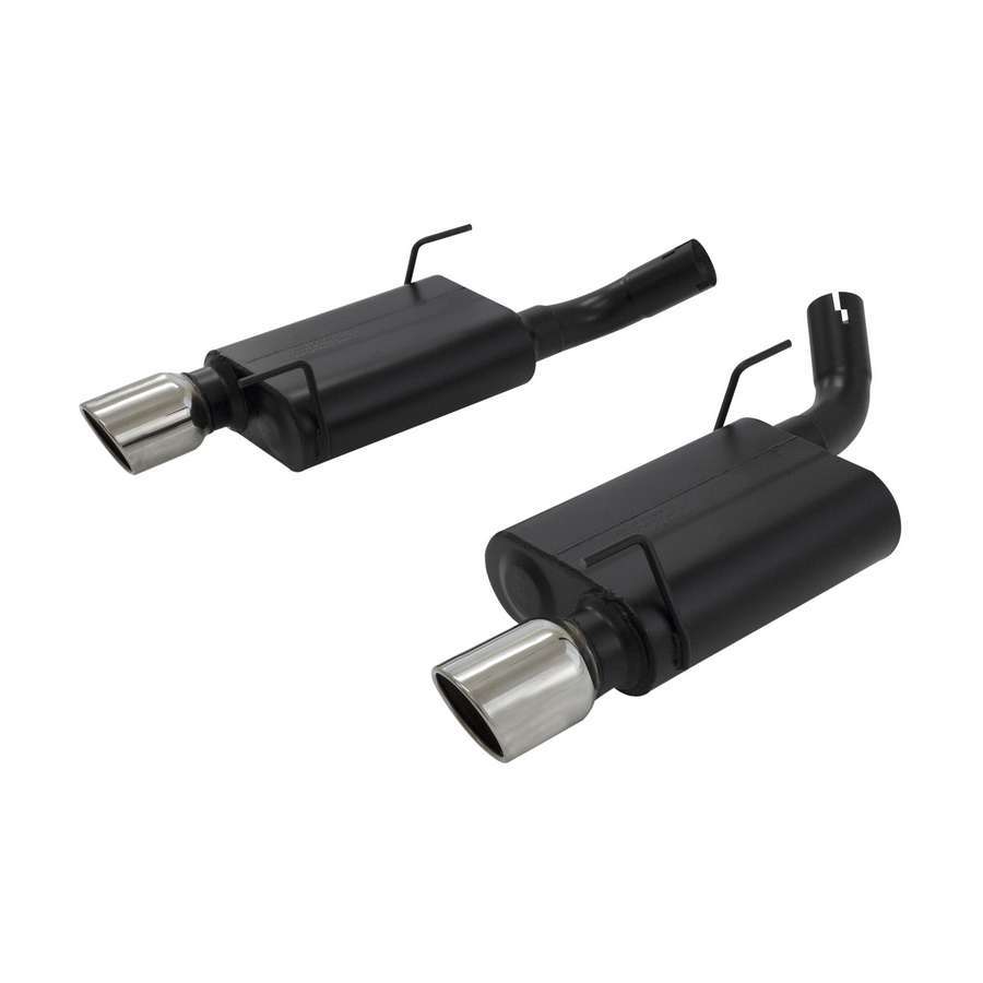 Flowmaster 817460 American Thunder Axle-Back Exhaust Kit for 2005-2010 Ford Mustang with 2.5 Inch Tailpipe and 4 Inch Tips