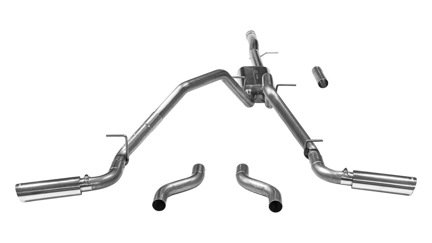 Flowmaster 817602 American Thunder Cat-Back Exhaust Kit for 2011-2018 GM Fullsize Trucks with 6.2L Engine, 2.5 Inch Diameter, 3.5 Inch Tips