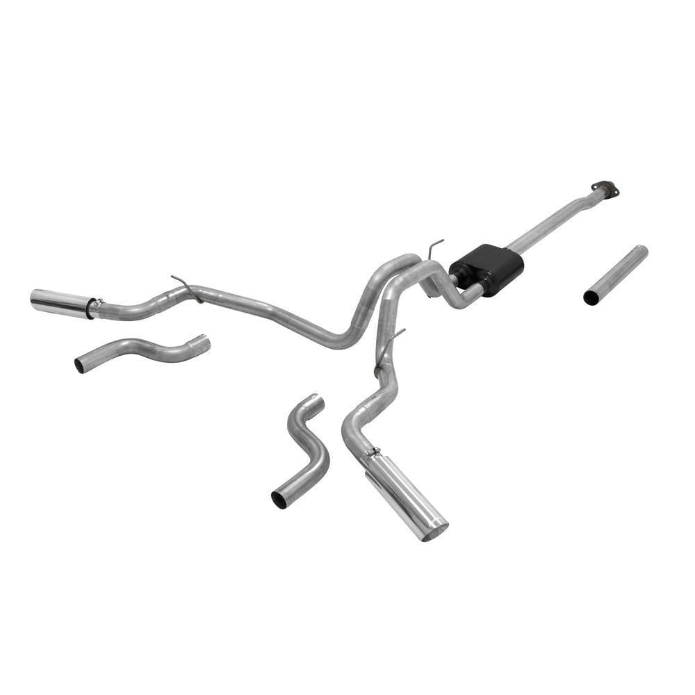 Flowmaster 817725 American Thunder Cat-Back Exhaust Kit for Ford F-150 2015-2020 with 2.5-Inch Tailpipe and 3.5-Inch Tips
