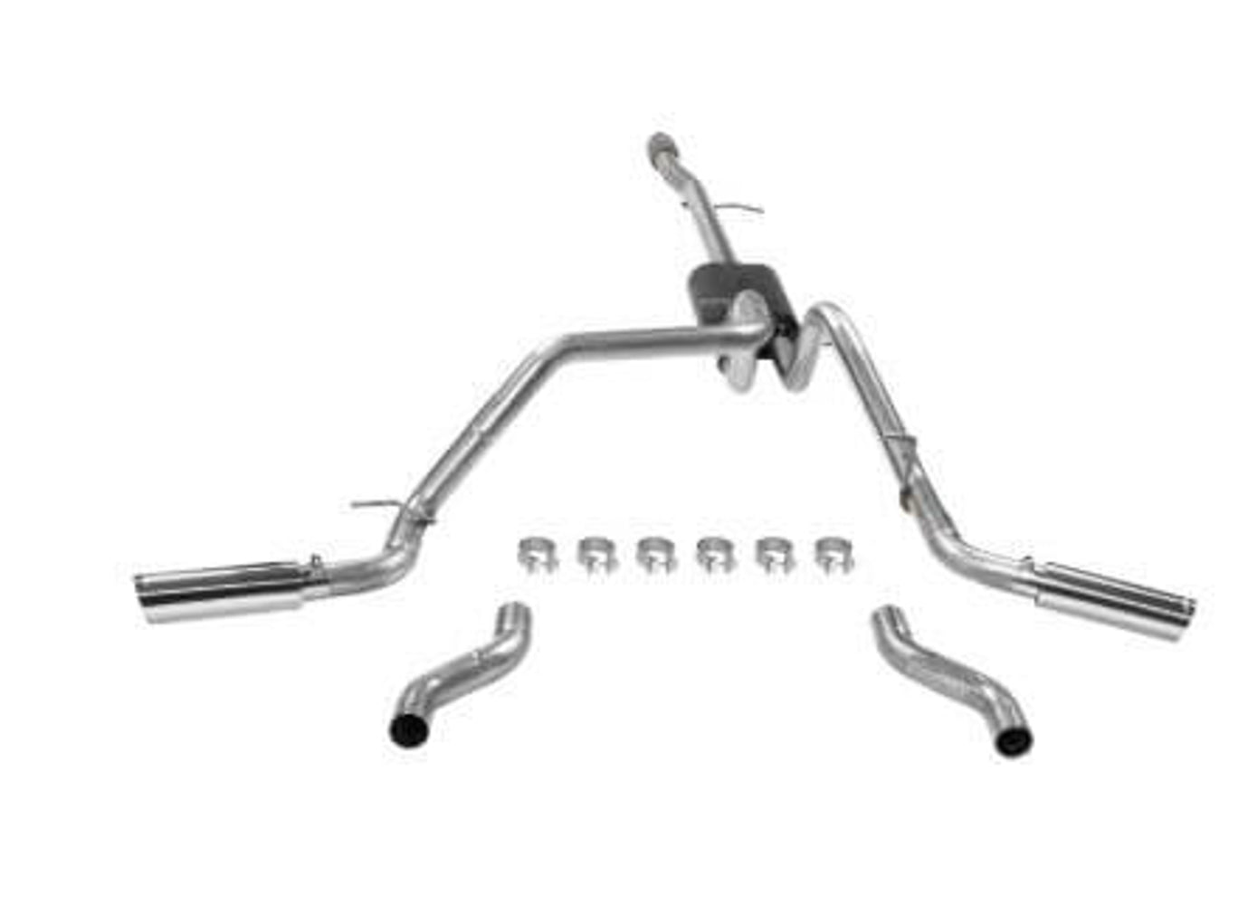 Flowmaster 817853 American Thunder Cat-Back Exhaust Kit for 2019-2025 GM Silverado 1500 with 5.3L Engine, 2.5 Inch Diameter, Dual Side Exit, 3.5 Inch Polished Tips, Stainless Steel