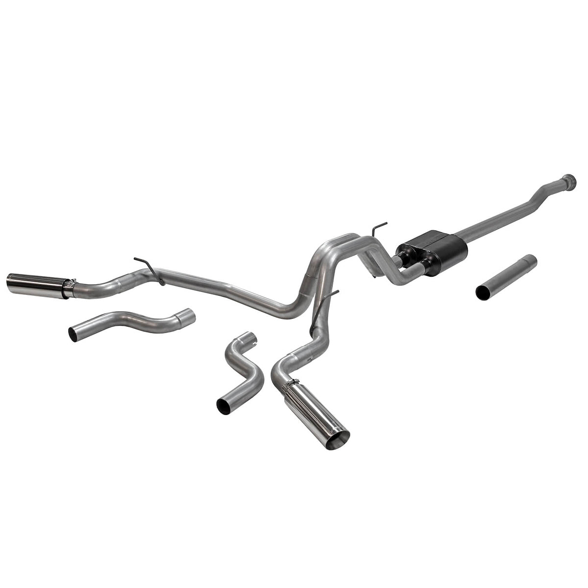 Flowmaster 817979 American Thunder Cat-Back Exhaust System for Ford F-150 2021-2025 with 3-inch Diameter Dual Side Exit and 3.5-inch Polished Tips