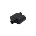 Flowmaster Super 10 Series Muffler Part 842512, 2.5 Inch Inlet and Outlet, Oval Steel Body, Black Finish