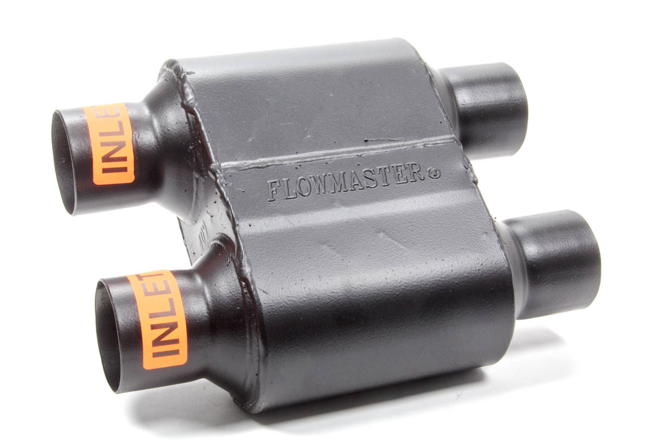 Flowmaster Super 10 Series Muffler 2.50 Inch Dual Inlet and Outlet Stainless Steel Black Finish