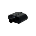 Flowmaster Super 10 Series Muffler 842516 with 2.5 Inch Offset and Center Inlet/Outlet, Stainless Steel, Black Finish