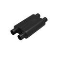 Flowmaster Super 44 Series Muffler Part Number 8425454 with Dual 2.5 Inch Inlets and Outlets, Black Stainless Steel Finish