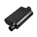 Flowmaster Super 44 Series Muffler 2.5 Inch Offset Inlet and Center Outlet Stainless Steel Black Finish