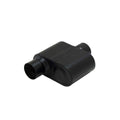 Flowmaster Super 10 Muffler Part Number 843016, 3 Inch Offset Inlet and Center Outlet, Stainless Steel with Black Finish