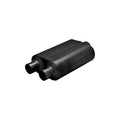 Flowmaster Super 40 Series Muffler 3-Inch Center Inlet Dual 2.5-Inch Outlets Stainless Steel Black Finish