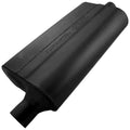 Flowmaster 942051 50 Series Delta Flow Muffler with 2 Inch Offset Inlet and Center Outlet, Steel, Black Finish