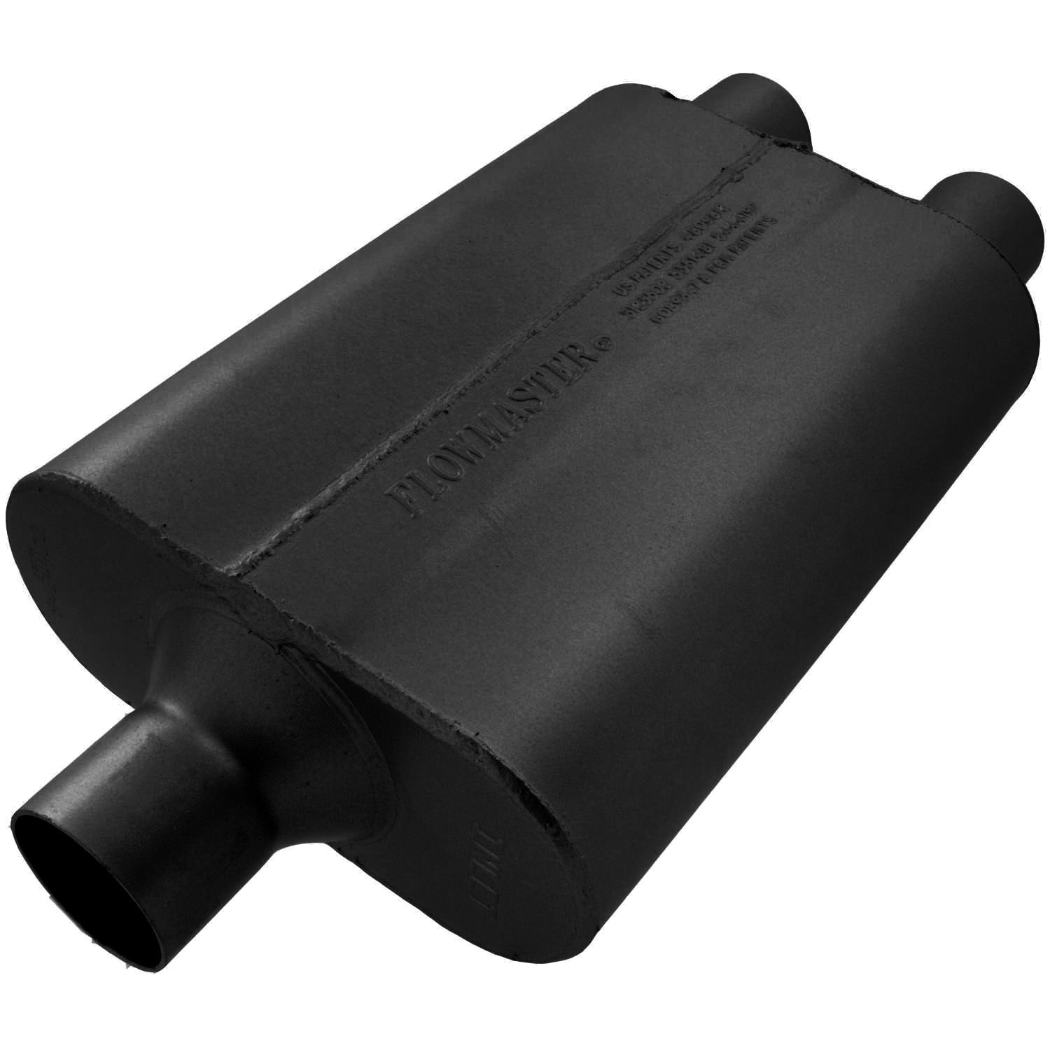 Flowmaster 9424422 40 Series Delta Flow Muffler with 2.25-Inch Center Inlet and Dual Outlets