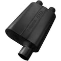 Flowmaster 9425432 40 Series Delta Flow Muffler with 2.5 Inch Offset Inlet and Dual 2.25 Inch Outlets