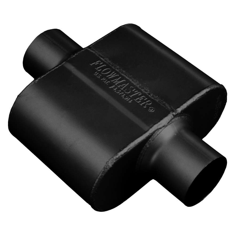 Flowmaster 9430109 10 Series Delta Flow Muffler with 3 Inch Center Inlet and Outlet, 6.5 x 9.75 x 4 Inch Oval Steel Body