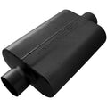 Flowmaster 943040 40 Series Delta Flow Muffler with 3 Inch Inlet and Outlet, 13x9.75x4 Inch Oval Steel Body, Black Finish
