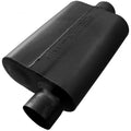 Flowmaster 943041 40 Series Delta Flow Muffler with 3-Inch Offset Inlet and Center Outlet, Steel, Black Finish