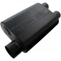 Flowmaster Super 44 Series Muffler Part Number 9430462 with 3-Inch Offset Inlet and Dual 2.5-Inch Outlets