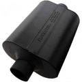 Flowmaster Super 40 Series Muffler Part #953045 with 3-Inch Center Inlet and Outlet, Oval Steel Body, Black Finish
