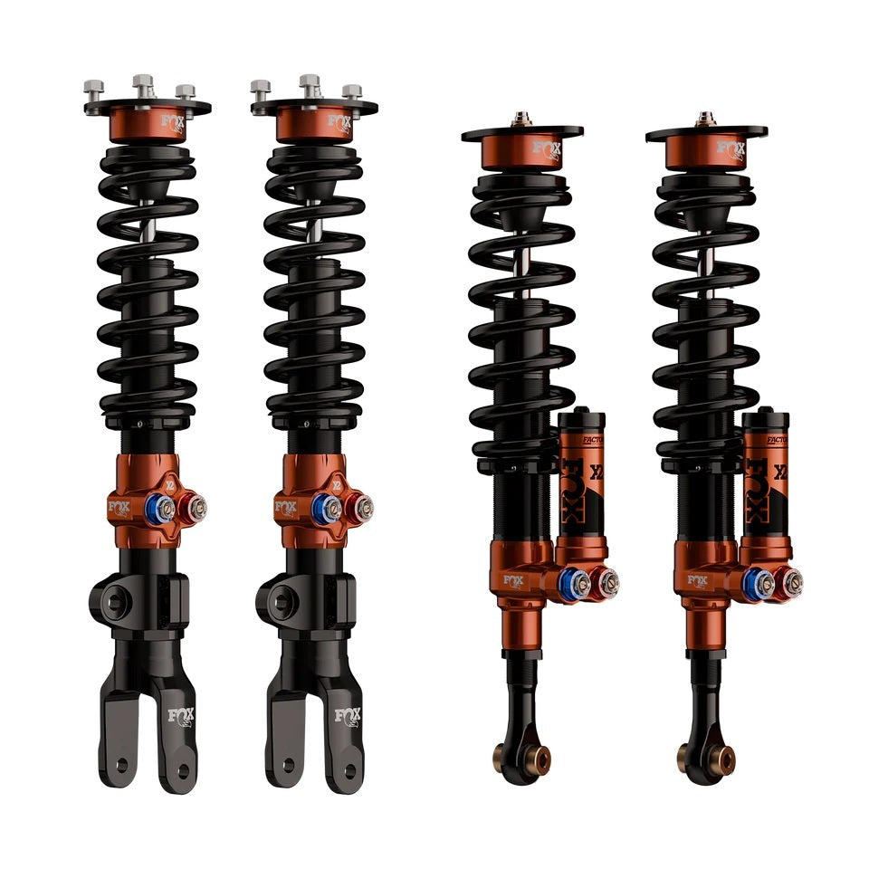 FOX Factory Inc 883-30-000 Coil-Over Conversion Kit for Dodge Challenger and Charger 2.0 Factory Race Series Monotube Double Adjustable Aluminum Black and Orange Anodized