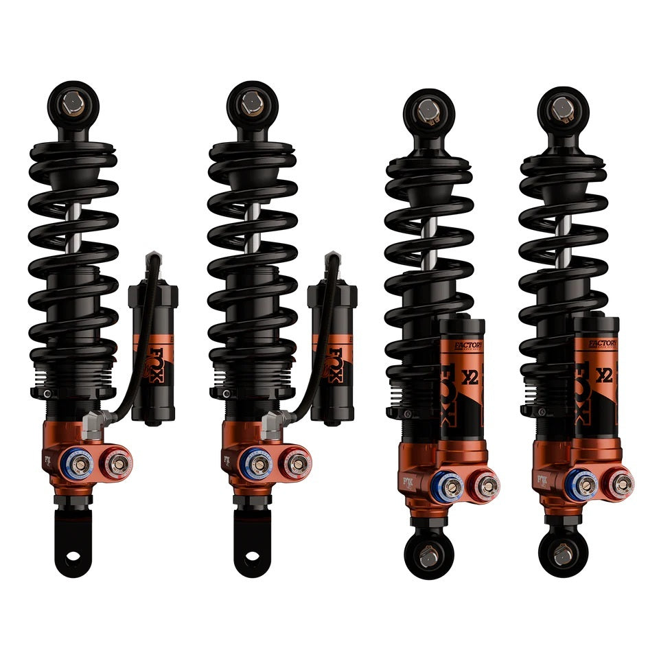 FOX Factory Inc. 883-30-004 Coil-Over Conversion Kit for Chevrolet Corvette C7 2014-2019, 2.0 Factory Race Series, Monotube, Double Adjustable, Aluminum, Black and Orange Anodized Finish