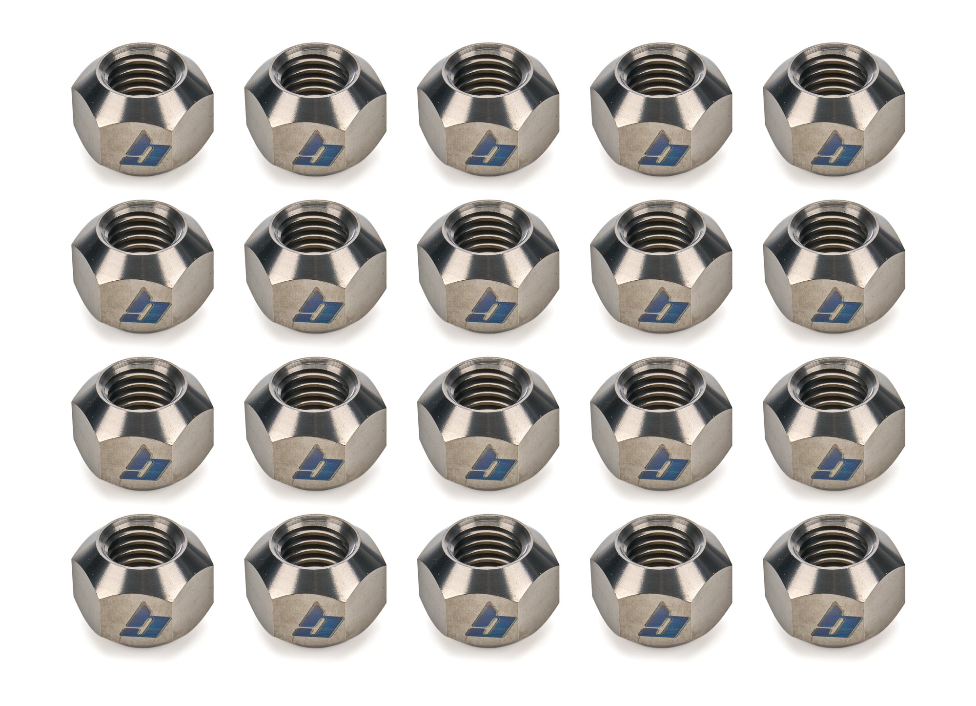 Gorsuch Performance Solutions HG-13000 Titanium Lug Nut Set of 20, 5/8-11 Right Hand Thread, 1 Inch Hex, Double 45 Degree Seat, Open End