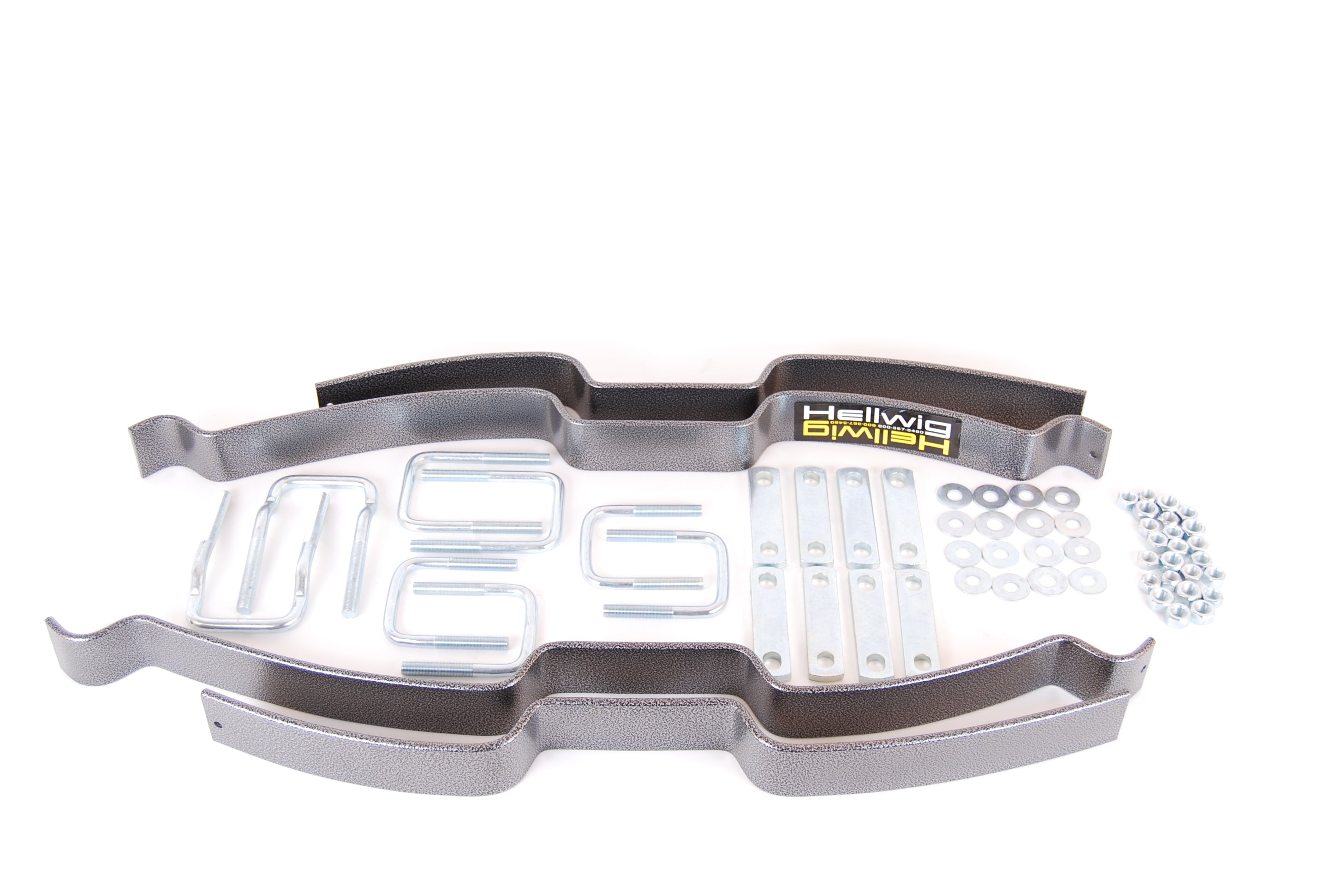 Hellwig Pro-Series Helper Spring Kit 61607 for Ford Fullsize Trucks, Rear Add-A-Leaf, Steel, Silver Powder Coat