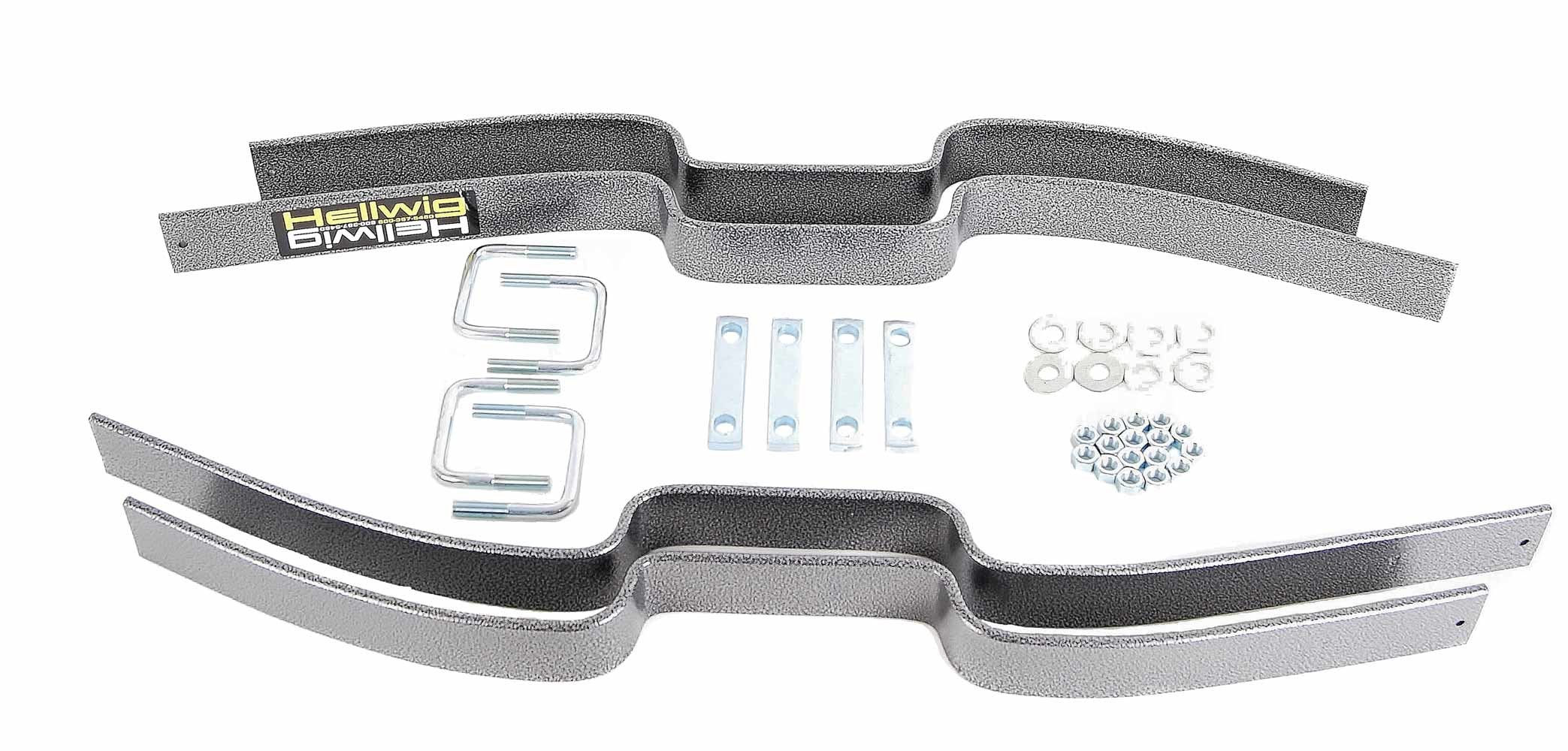 Hellwig 9706 Helper Spring Kit for Ford Fullsize Trucks, Rear Add-A-Leaf, Steel, Silver Powder Coat