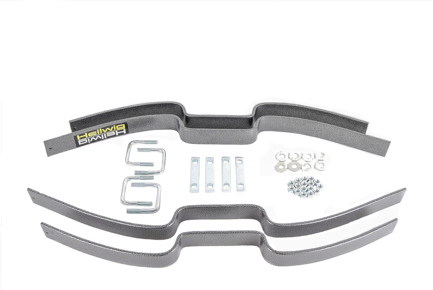 Hellwig 9707 Helper Spring Kit for Dodge Ram 1994-2002 and Ford Fullsize Trucks 2011-2023, Steel, Silver Powder Coat