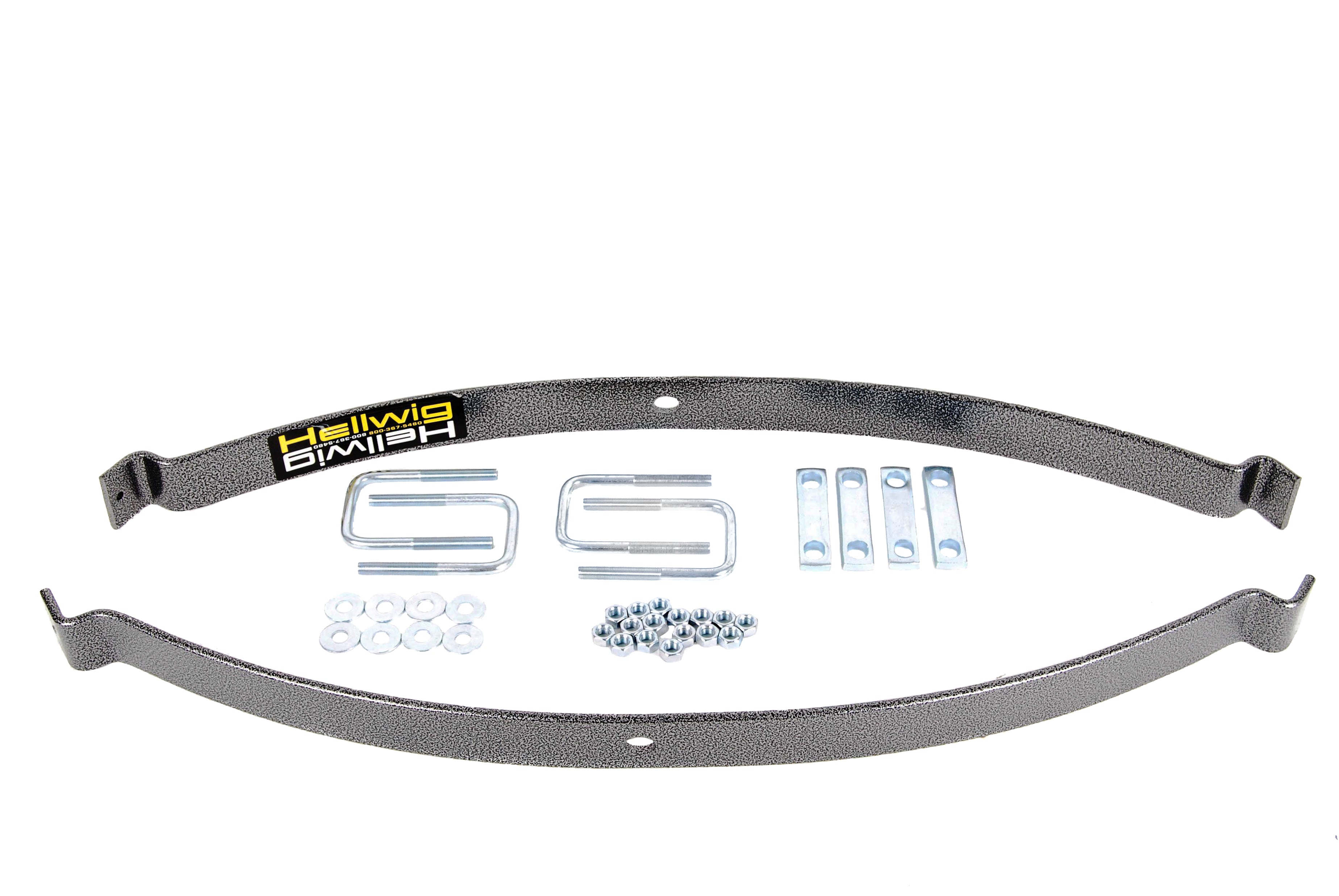 Hellwig EZ-990 Helper Spring Kit for Rear Suspension, Steel, Silver Powder Coat
