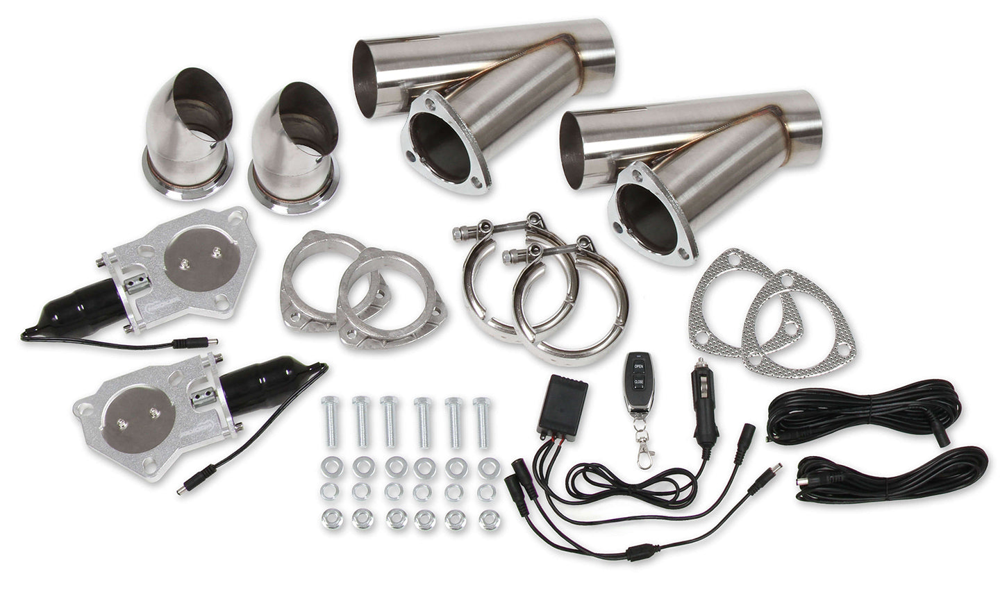 Hooker 11051HKR Electric Dual Exhaust Cut-Out Kit with 2.5-Inch Pipe Diameter