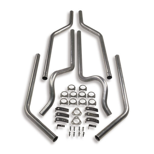 Hooker 16521HKR Exhaust System Header-Back Kit for Small Block Chevy Corvette 1963-1974, 2.25 Inch Diameter, Steel Natural Finish