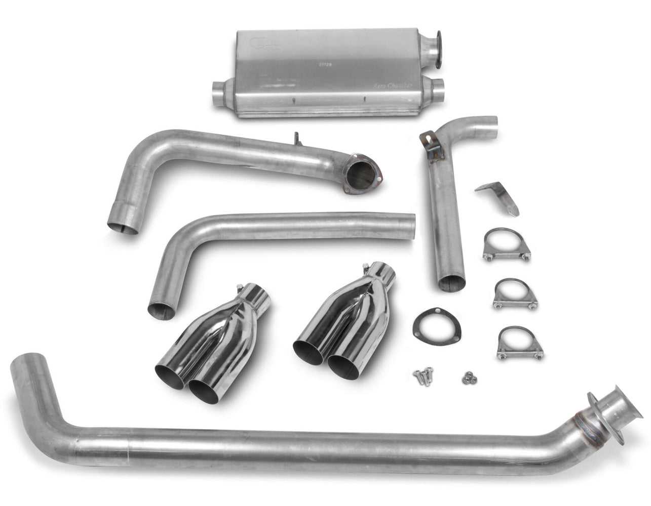 Hooker 16820HKR Cat-Back Exhaust Kit for 1983-1992 GM F-Body Camaro and Firebird with 2.5-inch Diameter and 3-inch Stainless Tips