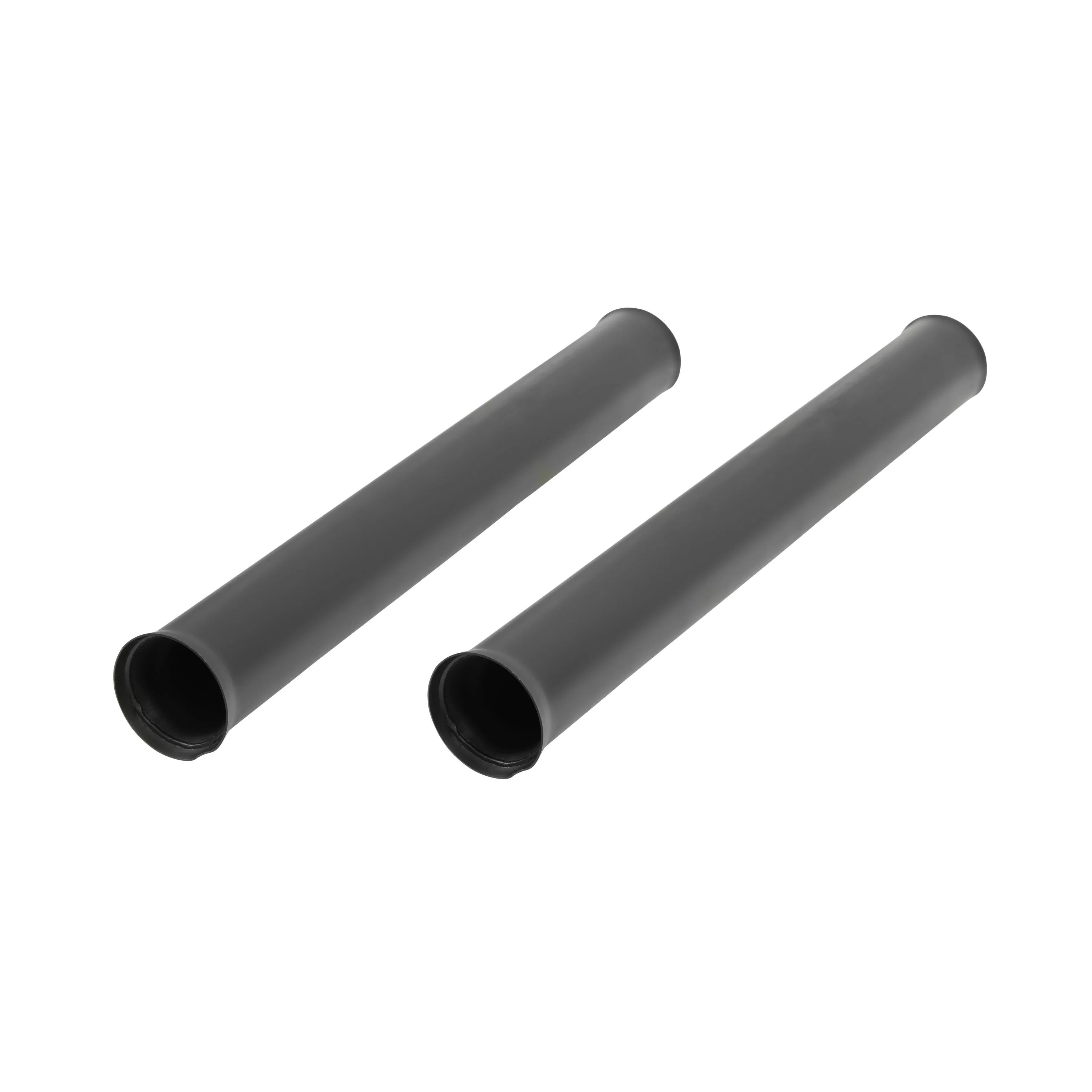 Hooker Max-Flow Sidepipe Mufflers 21046HKR with 4-In Side Tube Steel Black Finish Pair