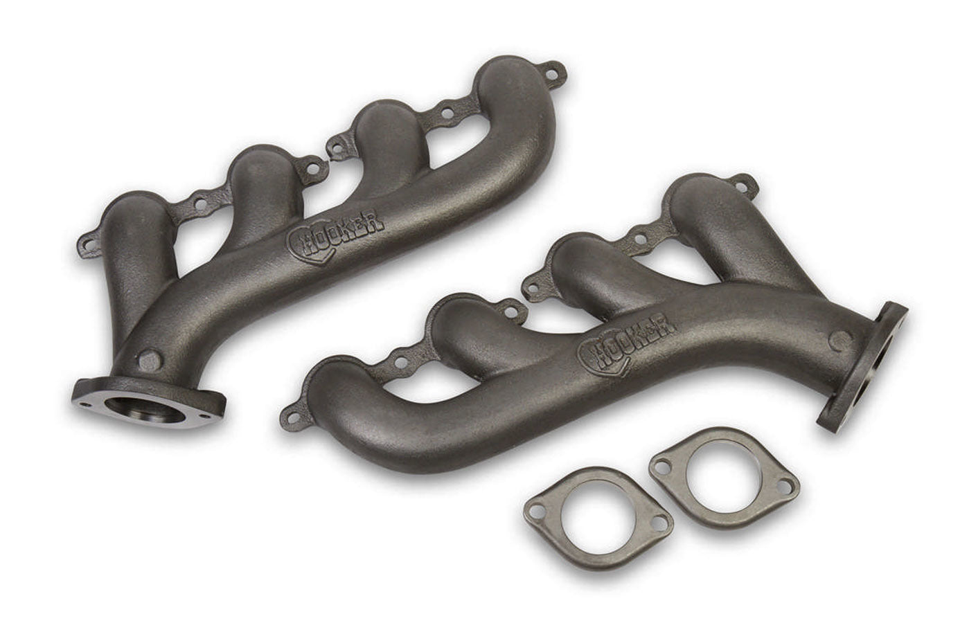 Hooker GM LS Series Cast Iron Exhaust Manifolds Pair with Natural Finish