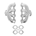 Hooker BHS5189 Exhaust Manifold Set for GM LT-Series Center Dump with 2.5-Inch Outlet and Silver Ceramic Coating