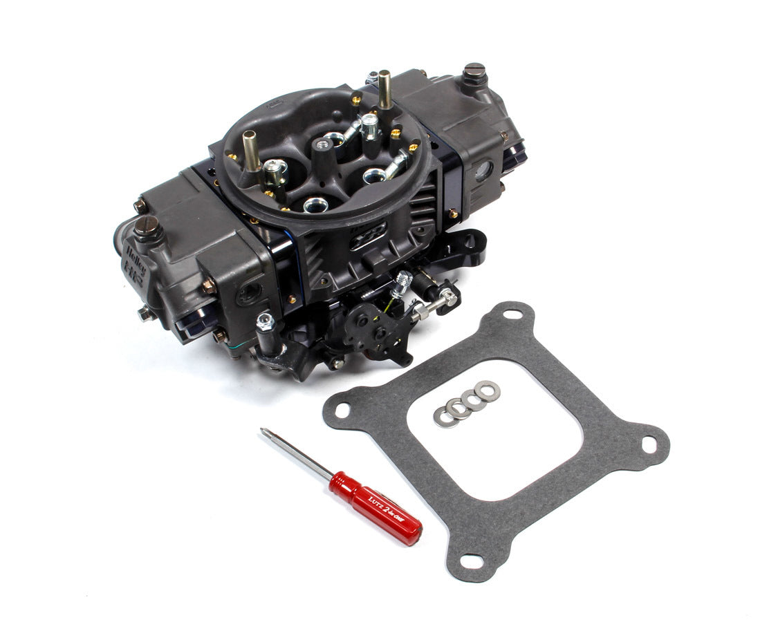 Holley 0-80803HBX Ultra HP Carburetor with 750 CFM, 4-Barrel, Square Bore, No Choke, Mechanical Secondary, Dual Inlet, Aluminum Black/Gray Anodized