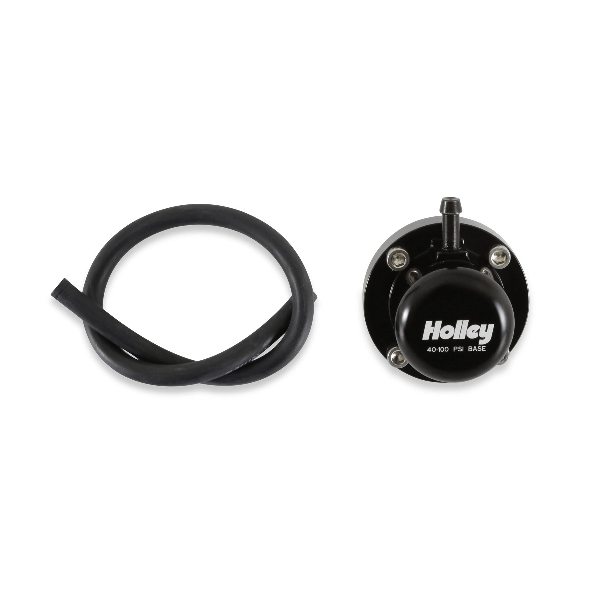 Holley Fuel Pulse Damper 12-1004 Billet Aluminum 6AN ORB 40-100 PSI for E85, Gasoline, and Methanol