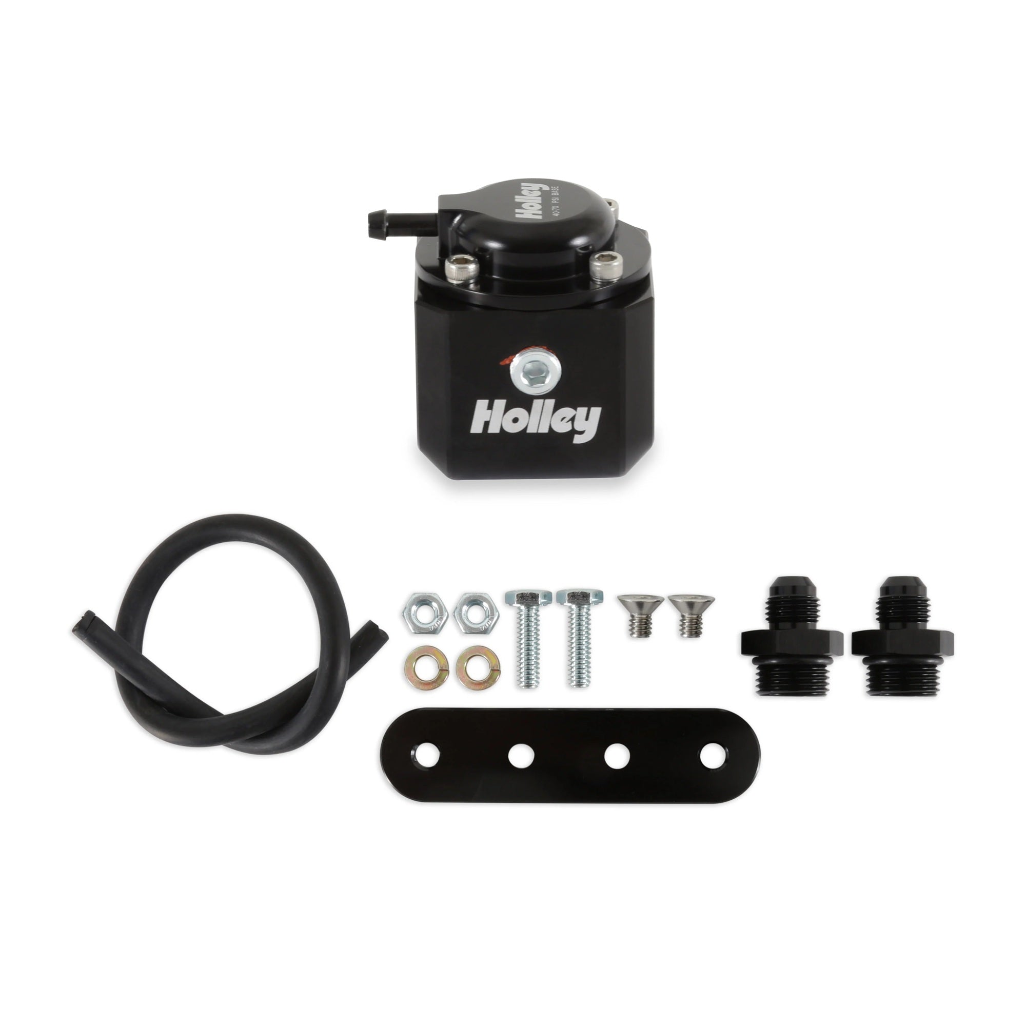 Holley Fuel Pulse Damper Inline 12-1007 with 8 AN Female O-Ring Fittings and 1/8 Inch NPT Port