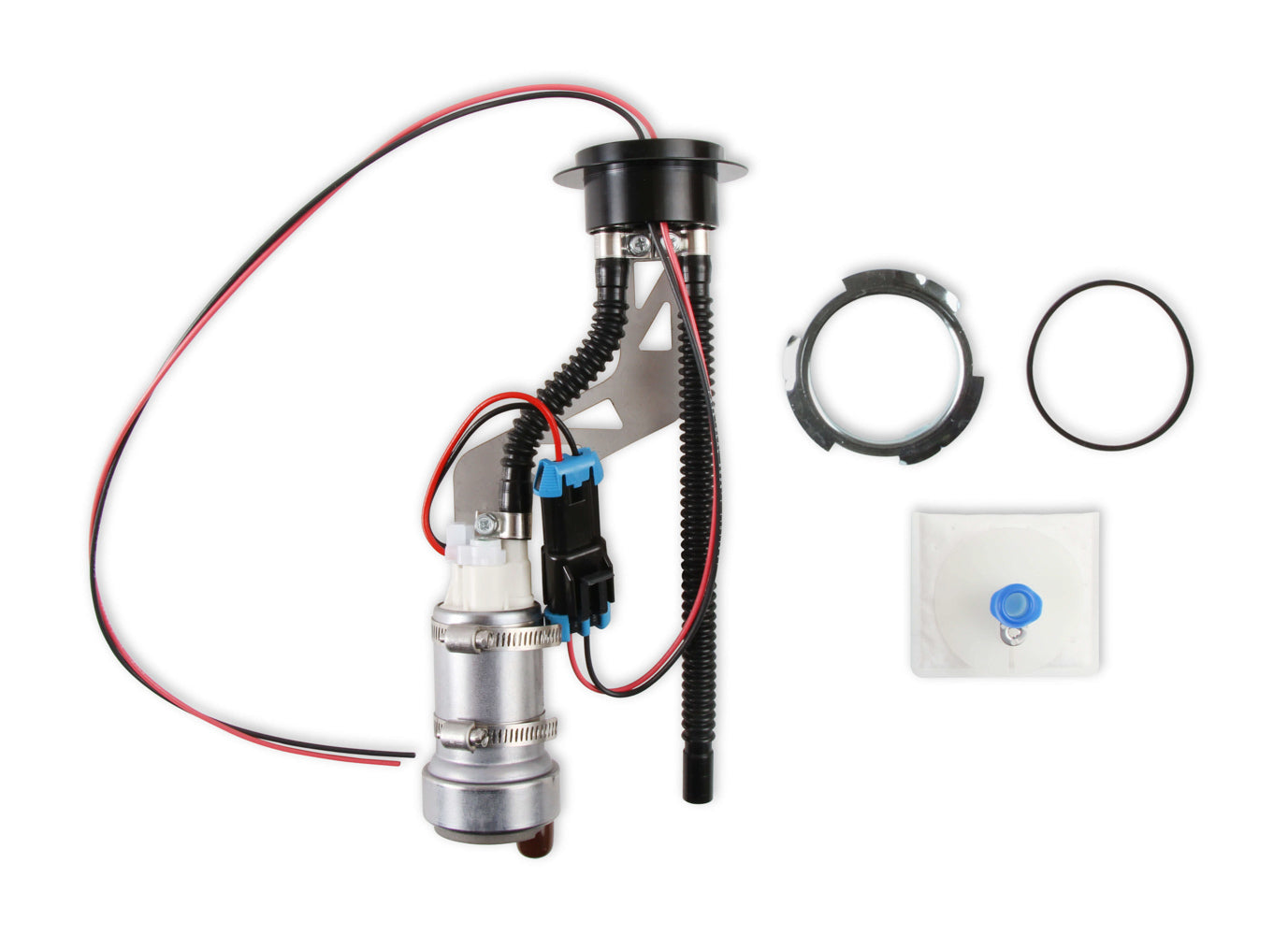Holley 12-347 Fuel Pump Module for Ford Mustang 1983-1997, 525 LPH Electric Fuel Pump with Install Kit