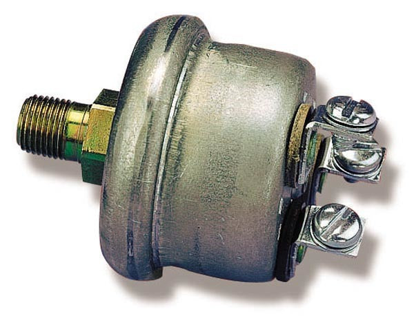 Holley 12-810 Electric Pump Safety Switch with 5 psi Minimum Pressure, 1/8 Inch NPT Male