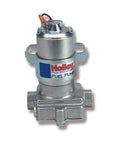 Holley 12-812-1 Electric Fuel Pump Race Without Regulator, 88 GPH at 9 PSI, In-Line Design with 3/8 Inch NPT Fittings, Aluminum Construction, Silver Finish