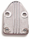 Holley SBC Fuel Pump Block Off Steel Chrome for Chevrolet V8 Engines