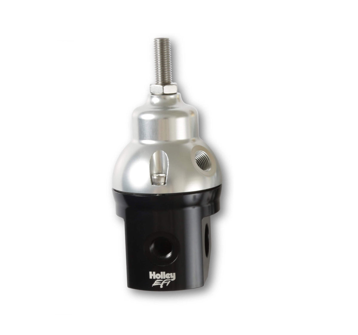 Holley 12-894 EFI Fuel Pressure Regulator, 15-90 PSI, In-Line with 6 AN Female O-Ring Ports and 1/8 Inch NPT Port