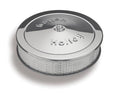 Holley 120-102 14 Inch Chrome Air Cleaner Assembly with 3 Inch Element and Dropped Base