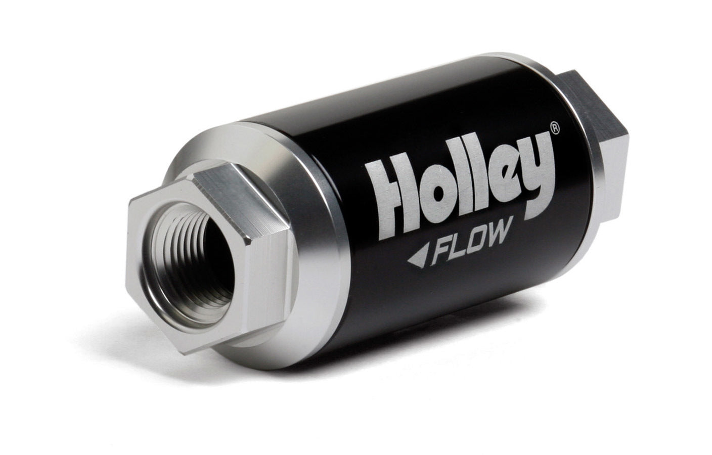 Holley Billet HP Fuel Filter 162-551 3/8 Inch NPT In-Line 100 Micron Stainless Steel Element