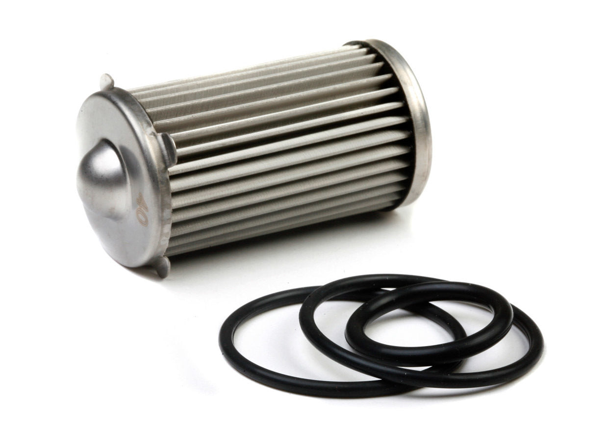 Holley 162-566 Fuel Filter Element 40-Micron Stainless Steel with O-Ring for Holley Billet Fuel Filters