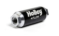 Holley 162-570 Billet Dominator Inline Fuel Filter, 12 AN Female O-Ring Inlet and Outlet, 10 Micron, 260 GPH, Black/Clear Anodized Aluminum