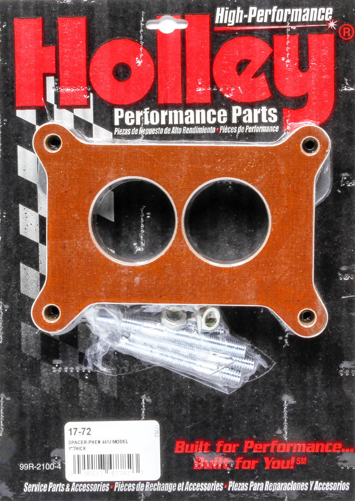 Holley 17-72 1 Inch Carburetor Spacer for 2-Barrel Flange with Gaskets and Hardware