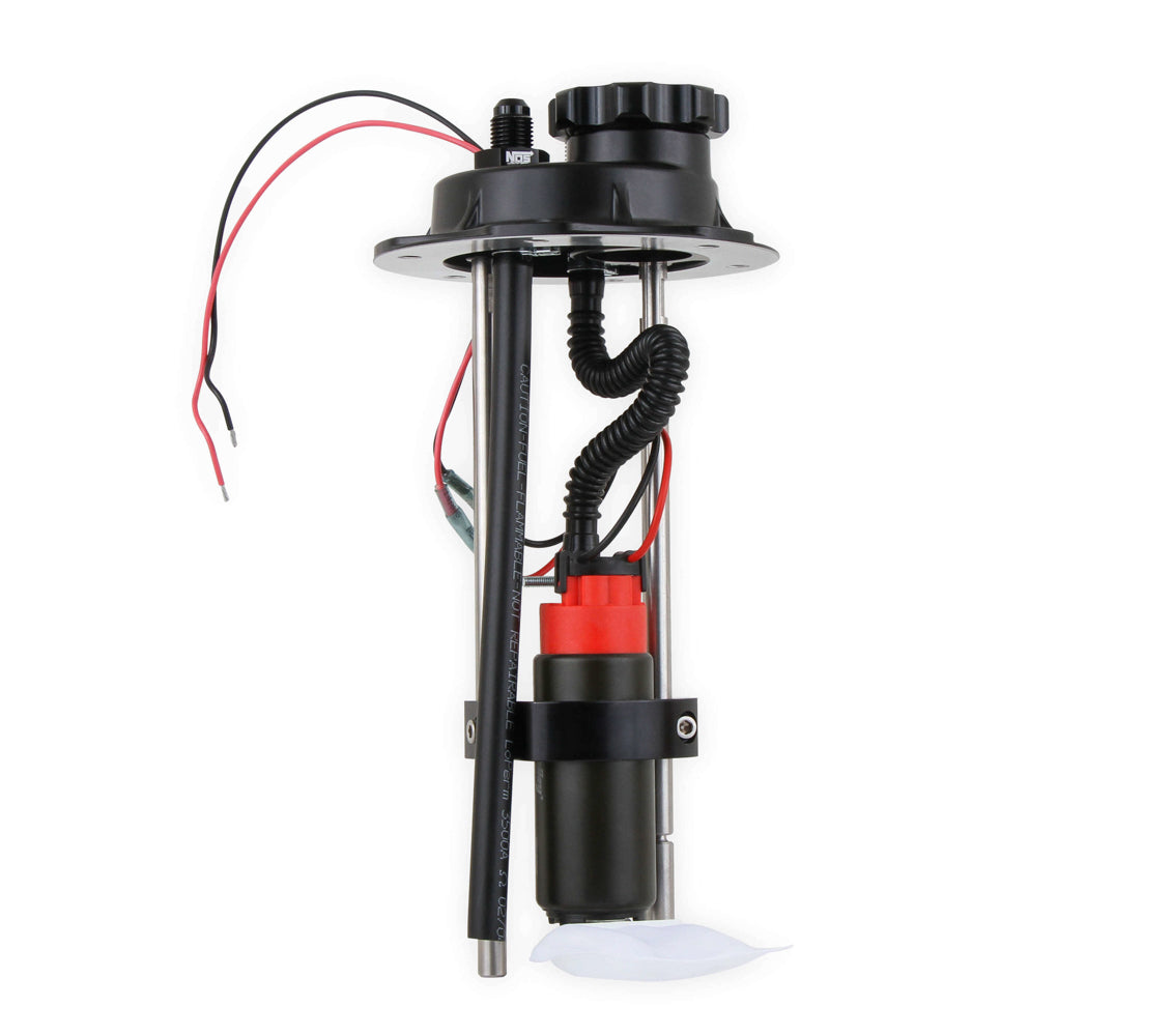 Holley 19-370 Sniper EFI Fuel Pump Module 340 LPH, In-Tank Electric Fuel Pump with 6 AN Ports, Black Finish